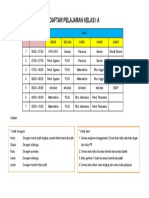 Jadwal Pelajaran Kelas 1 A