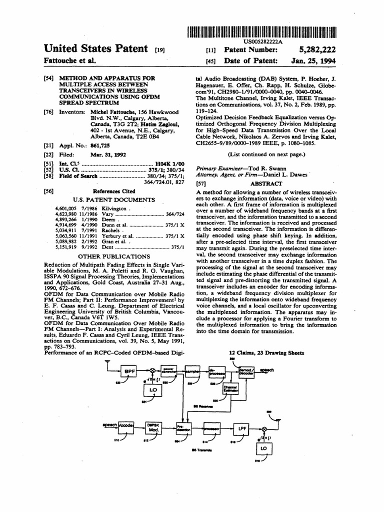 OFDM Wireless Communication Patent | PDF | Orthogonal Frequency ...