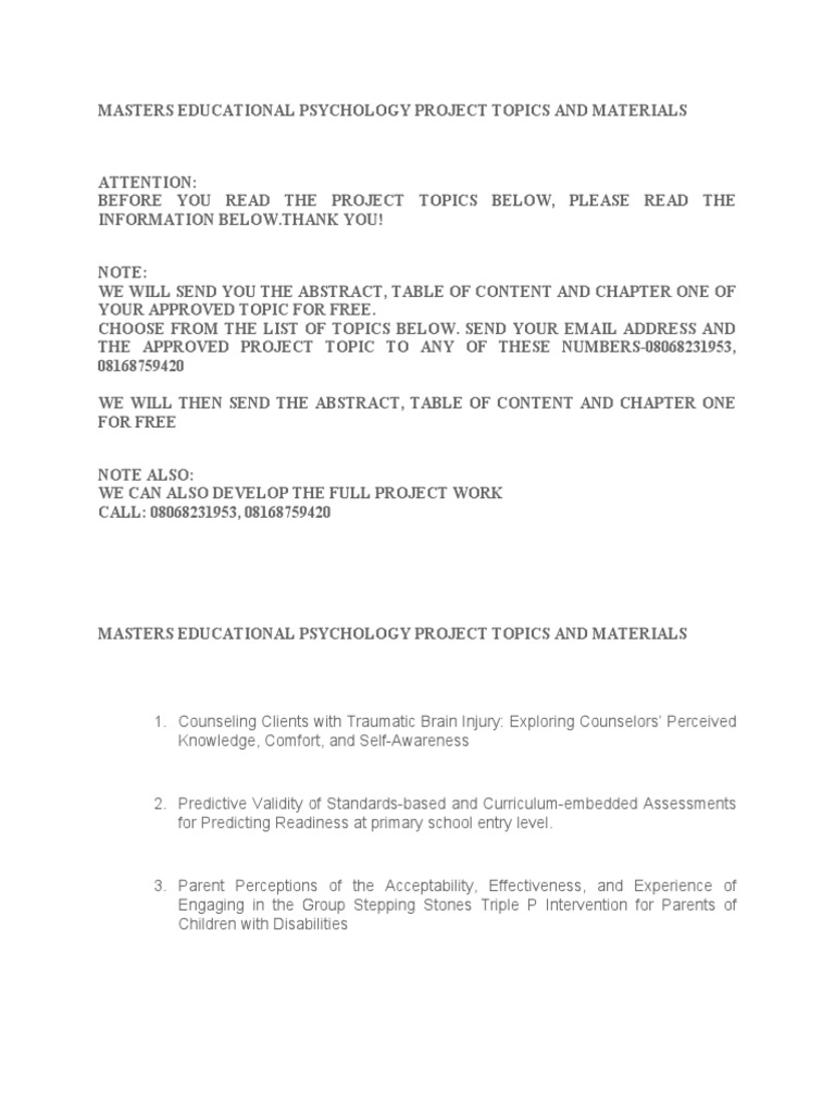 Psychology intelligence overview