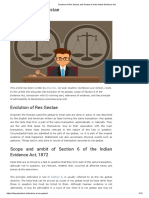 Doctrine of Res Gestae and Section 6 of The Indian Evidence Act