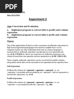 Dsa Expt 2 - Infix Expressions