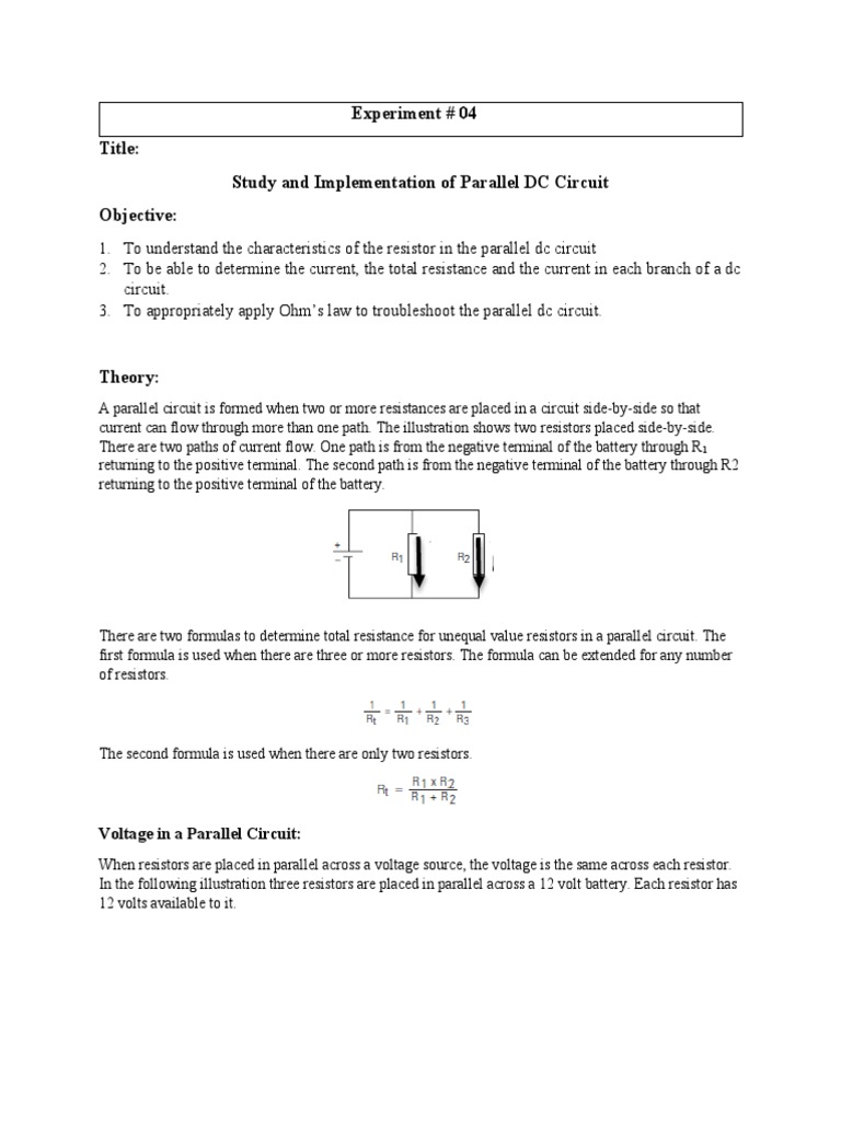 Lca Lab 5 PDF Resistor Series And Parallel Circuits