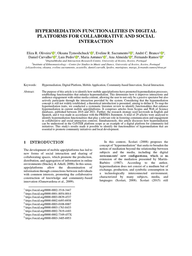 Iceis 2023 Pdf Mobile App Social Media