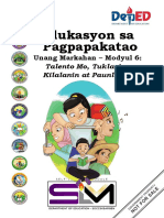 Edukasyon Sa Pagpapakatao: Unang Markahan - Modyul 6