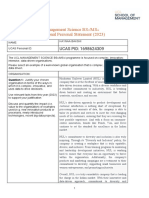 2023 - Management Science Additional Personal Statement