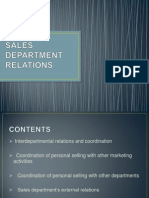 Sales Department Relations