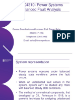 Unbalanced Fault Analysis