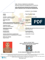 The Indonesian Health Workforce Council: Registration Certificate of Health Promoter