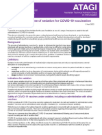 Atagi Advice On Use of Sedation For Covid 19 Vaccination - 1