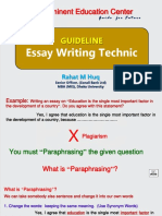 Essay Writing Technic