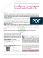 Effect of Cognitive Behavioral Therapy on Psychosomatic Disorders