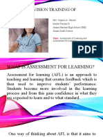 Assessment For Learning and For Learning