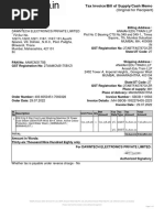 Washing Machine Invoice