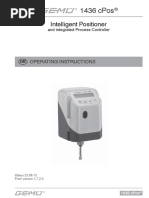 Gemü 1434 Μpos: Operating Instructions | PDF | Vacuum Tube | Valve