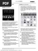 Lista 1 - TABELA PERÍODICA