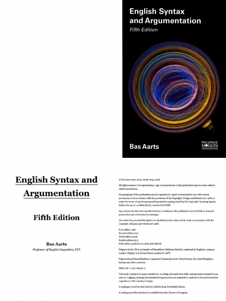 Aarts - NEW English Syntax and Argumentation Fifth Edition | PDF