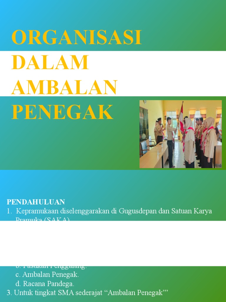 Struktur Organisasi Ambalan Penegak | PDF | Perjalanan