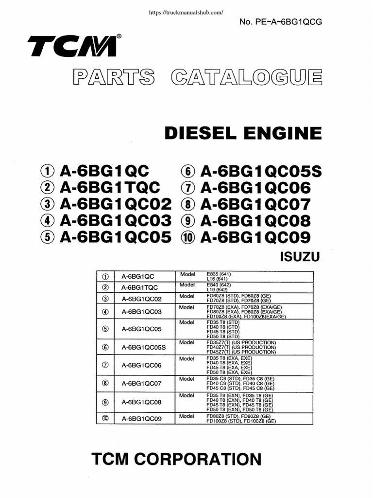 TCM A6BG1QC TQC QC02 QCo3 QC05 QC05S QC06 QC07 QC08