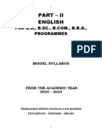 English - Part II - III & IV Sem - 23-24