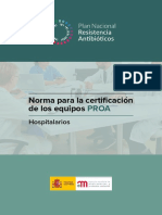 Normas de Certificación de Equipos PROA Hospitalarios