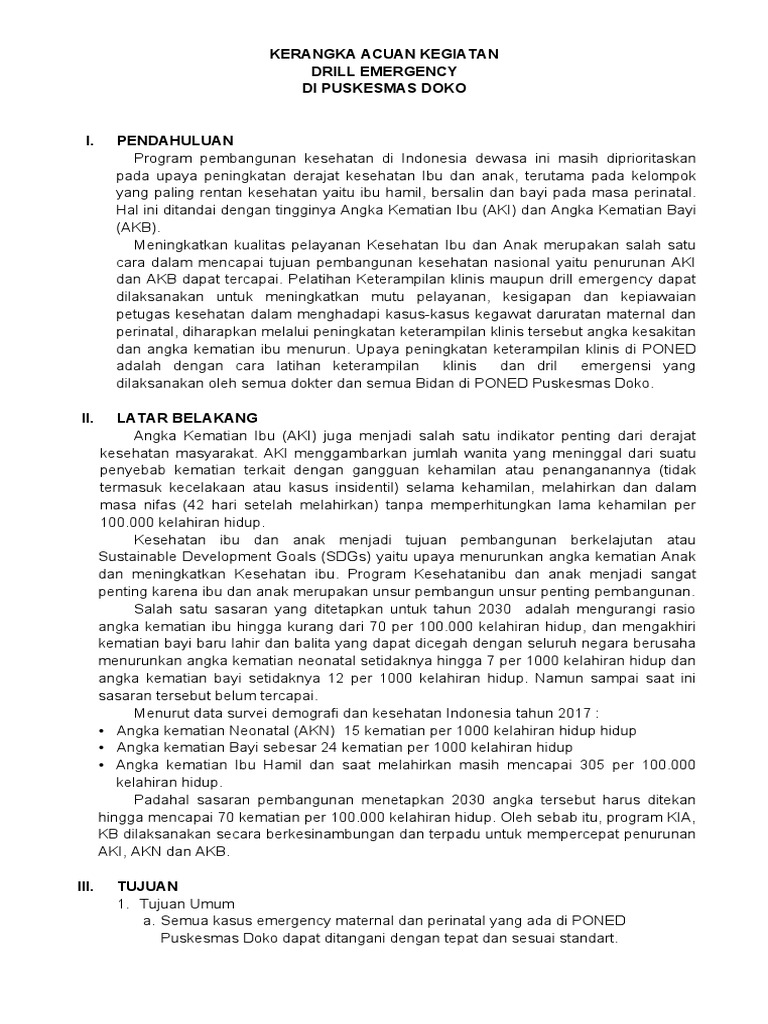KAK DRILL EMERGENCY 2023 PDF