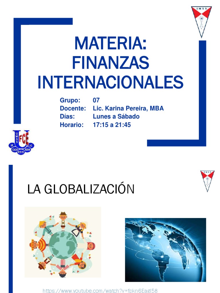 Finanzas Intern. Temario 1er Parcial | PDF | Negocios | Finanzas y dinero