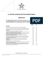 Certifica: El Centro Atencion Sector Agropecuario