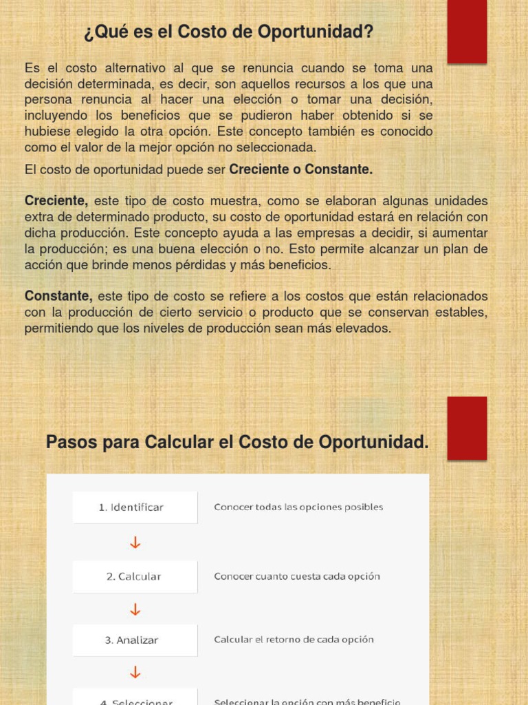 Costo de Oportunidad: Conceptos y Cálculos | PDF | Derecho