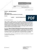 Oficio de Pedido de Información A Director Del Hospital Regional de Ayacucho Sobre Paciencia Ashanika