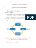 Tipos de Riesgos Desde Las Materias Primas