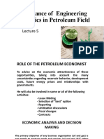 Importance of Engineering Economics in Petroleum Field