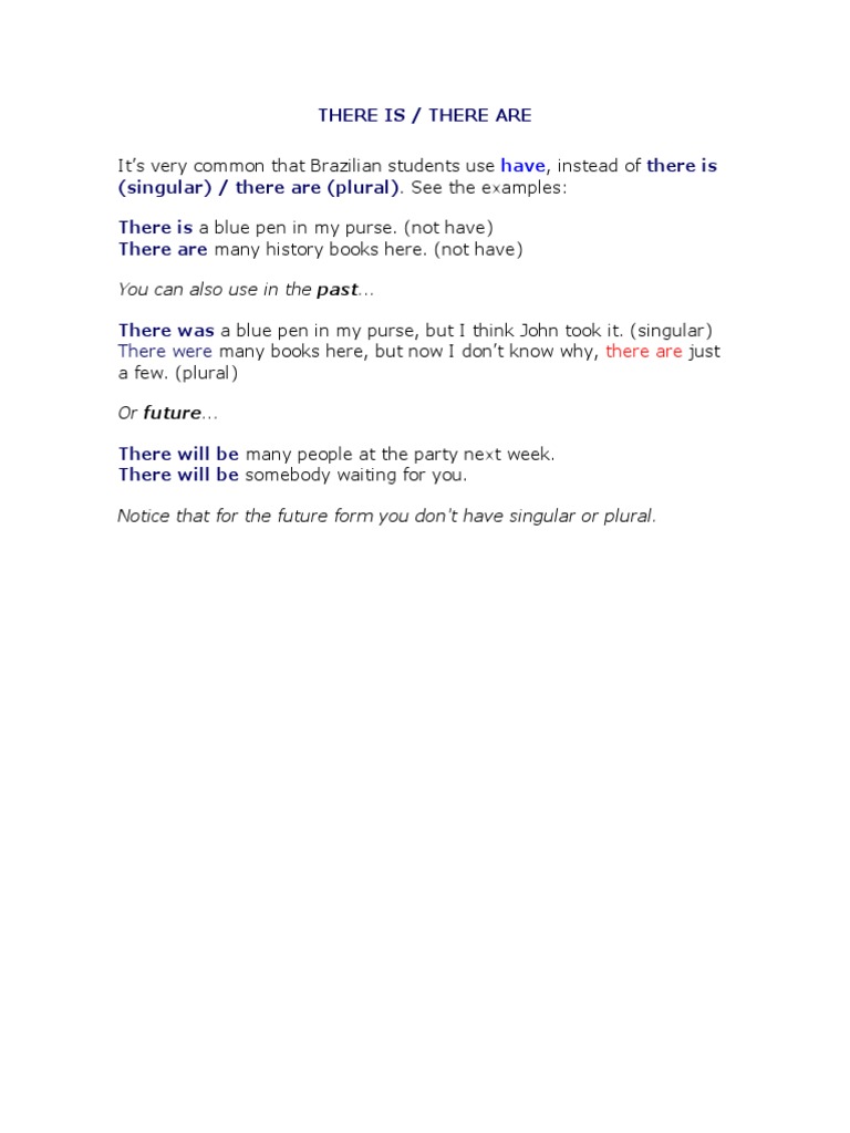 There Is - There Are | PDF