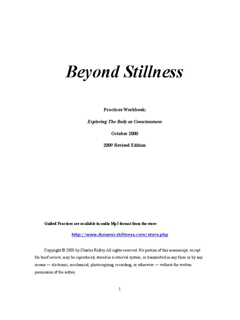 E-Book-Beyond Stillness | PDF | Thought | Mind
