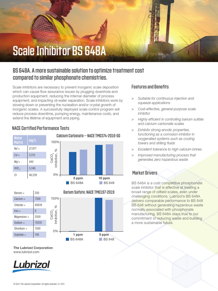 BS 648A: Sustainable Scale Inhibitor | PDF | Magnesium | Calcium