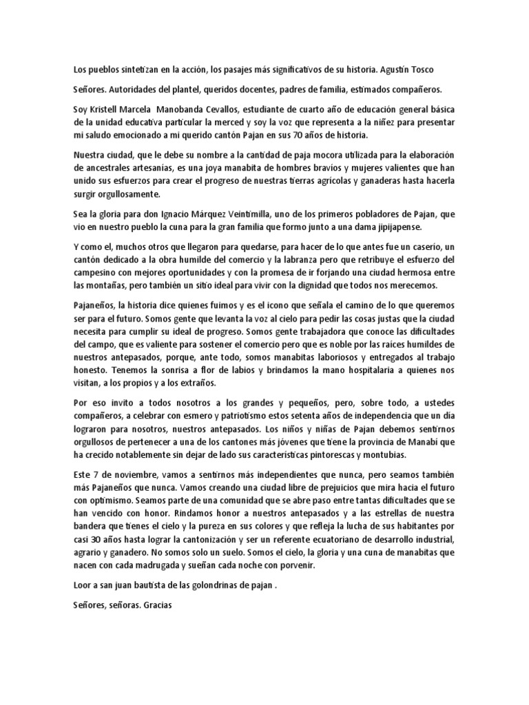 Discurso A Pajan | PDF