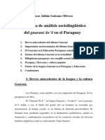 Galeano Olivera O.J. - Propuesta de Análisis Sociolingüístico Del Guarani Ñe'ē en El Paraguay