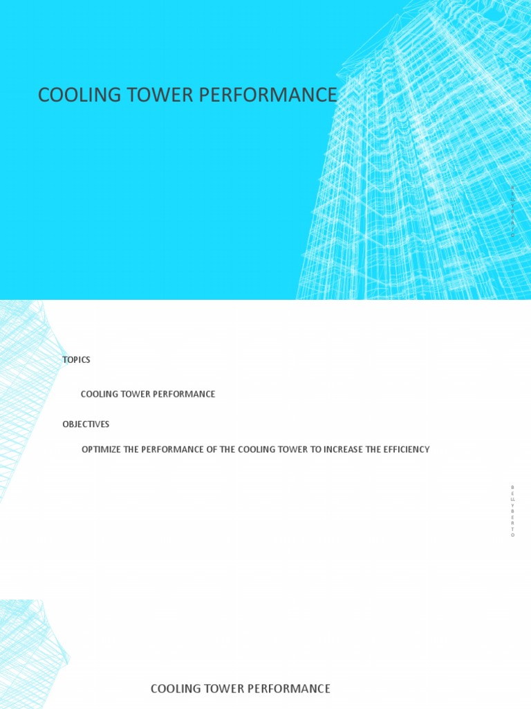 Cooling Tower Performance PDF Water Physical Chemistry
