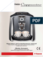 Saeco Primea Cappuccino Ring User Manual