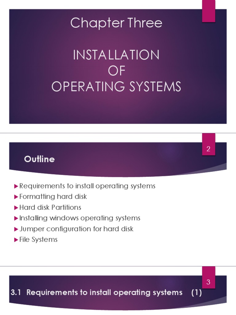 Chapter 3 INSTALLATION OF OPERATING SYSTEMS | PDF | File System | Booting
