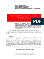 Resolução Técnica CBMRS N.º 11 Parte 01 2016 Saídas de Emergência A Partir de 1set16