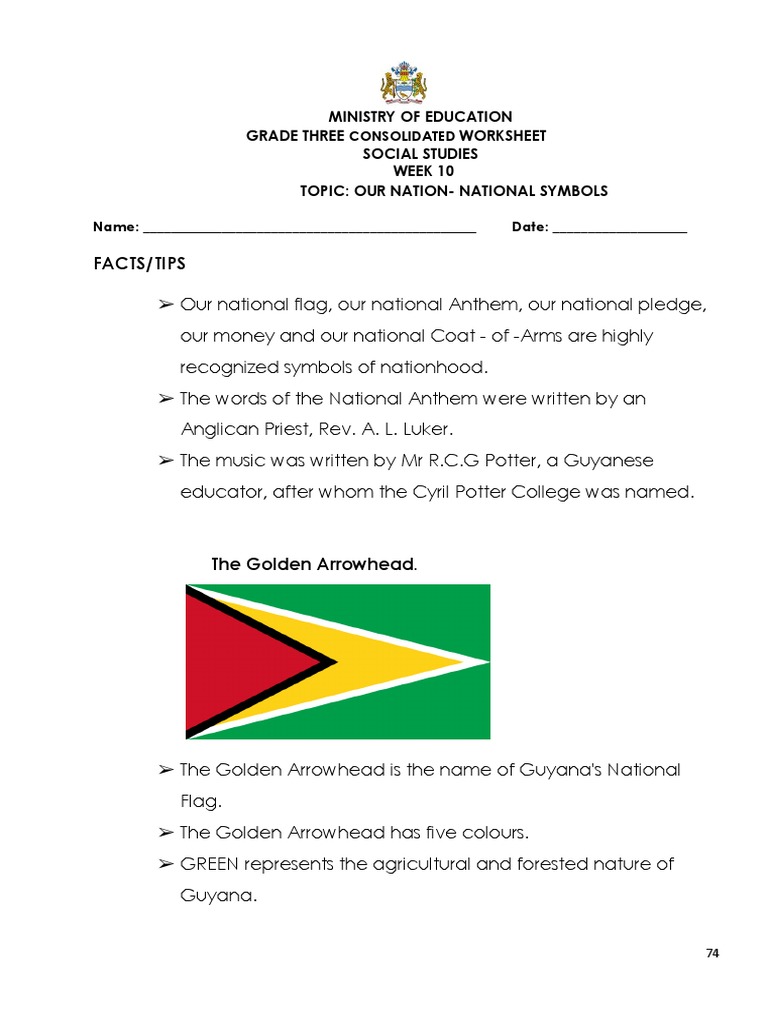 Grade 5 worksheet social studies pdf guyana symbols