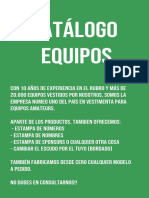 Catálogo Equipos