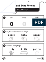 BW Rise and Shine Phonics - Long A Sound Activity