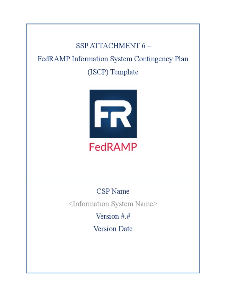 FedRAMP ISCP Template Guide | PDF | Backup | Computer File