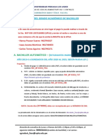 Requisitos para Bachiller Automatico - Investigacion