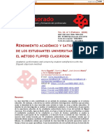 Rendimiento Académico y Satisfacción de Los Estudiantes Universitarios Hacia El Método Flipped Classroom