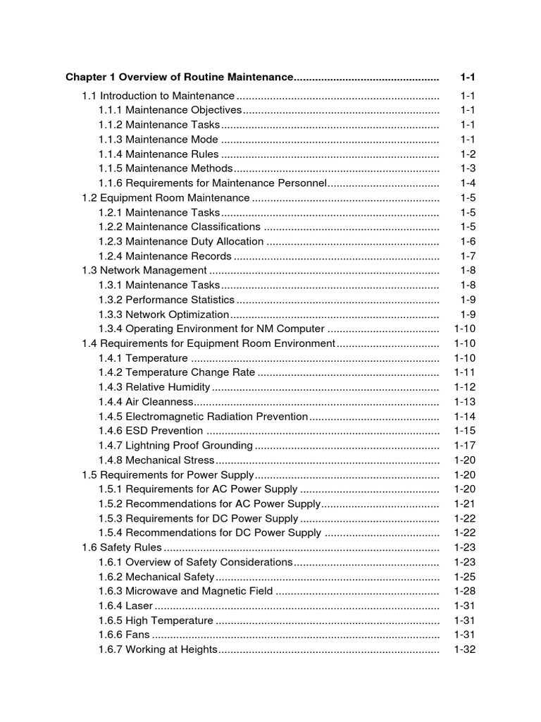 UMG8900 Maintenance Manual-Routine Maintenance | PDF | Computer Network ...