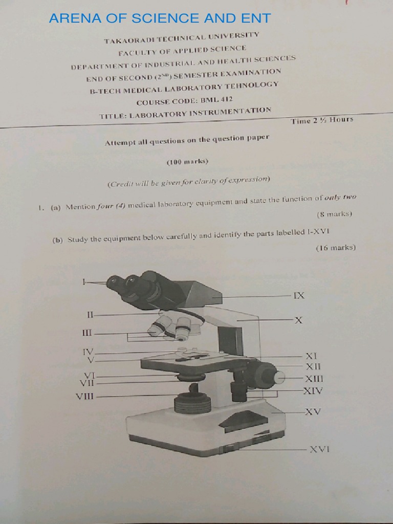 Laboratory Instrumentation Past Question | PDF