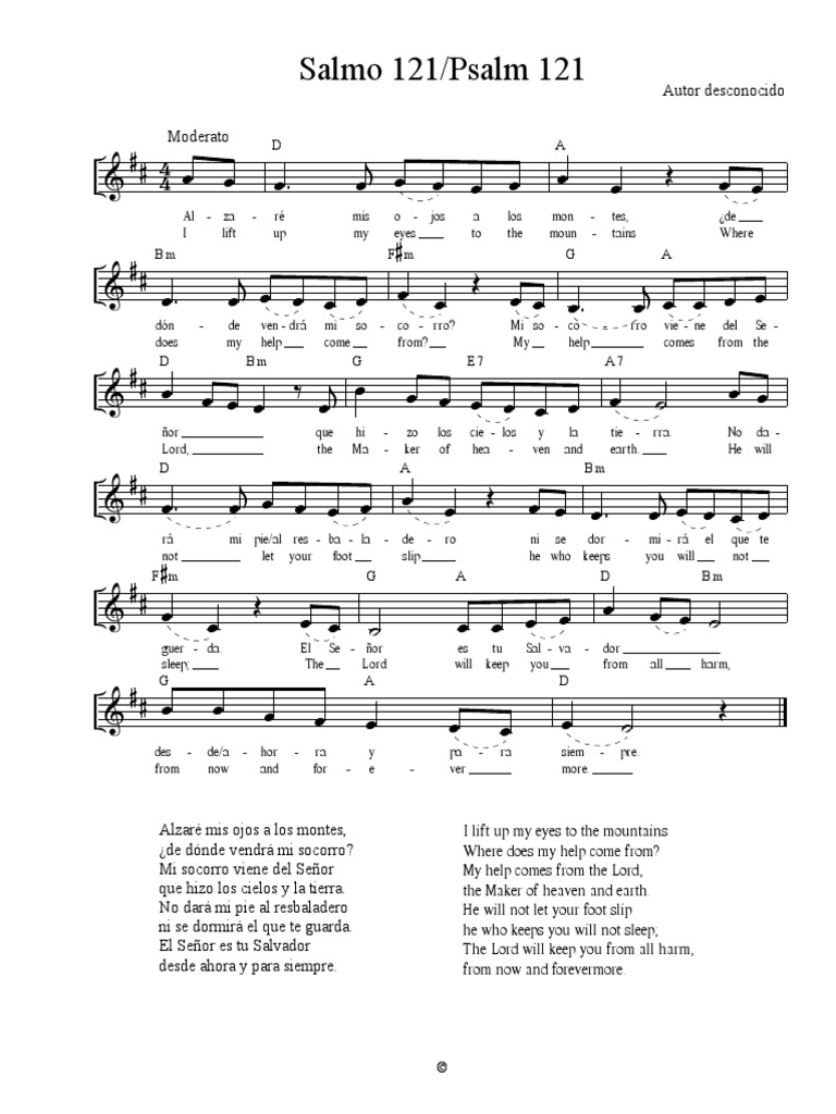 Salmo 121: Letra y Acordes | PDF