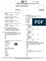 I Examen de Unidad - Curso Matemática